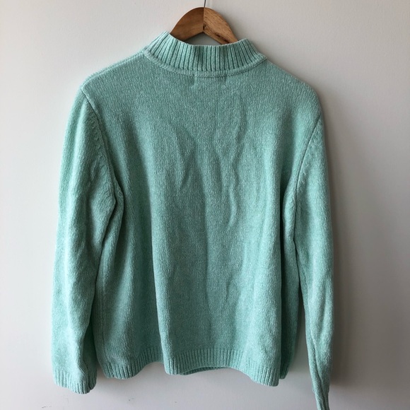 Alfred Dunner Mint Green Knit Sweater - Picture 4 of 4